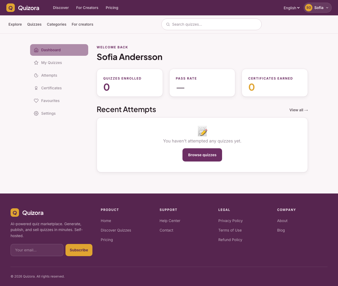 Customer Dashboard
