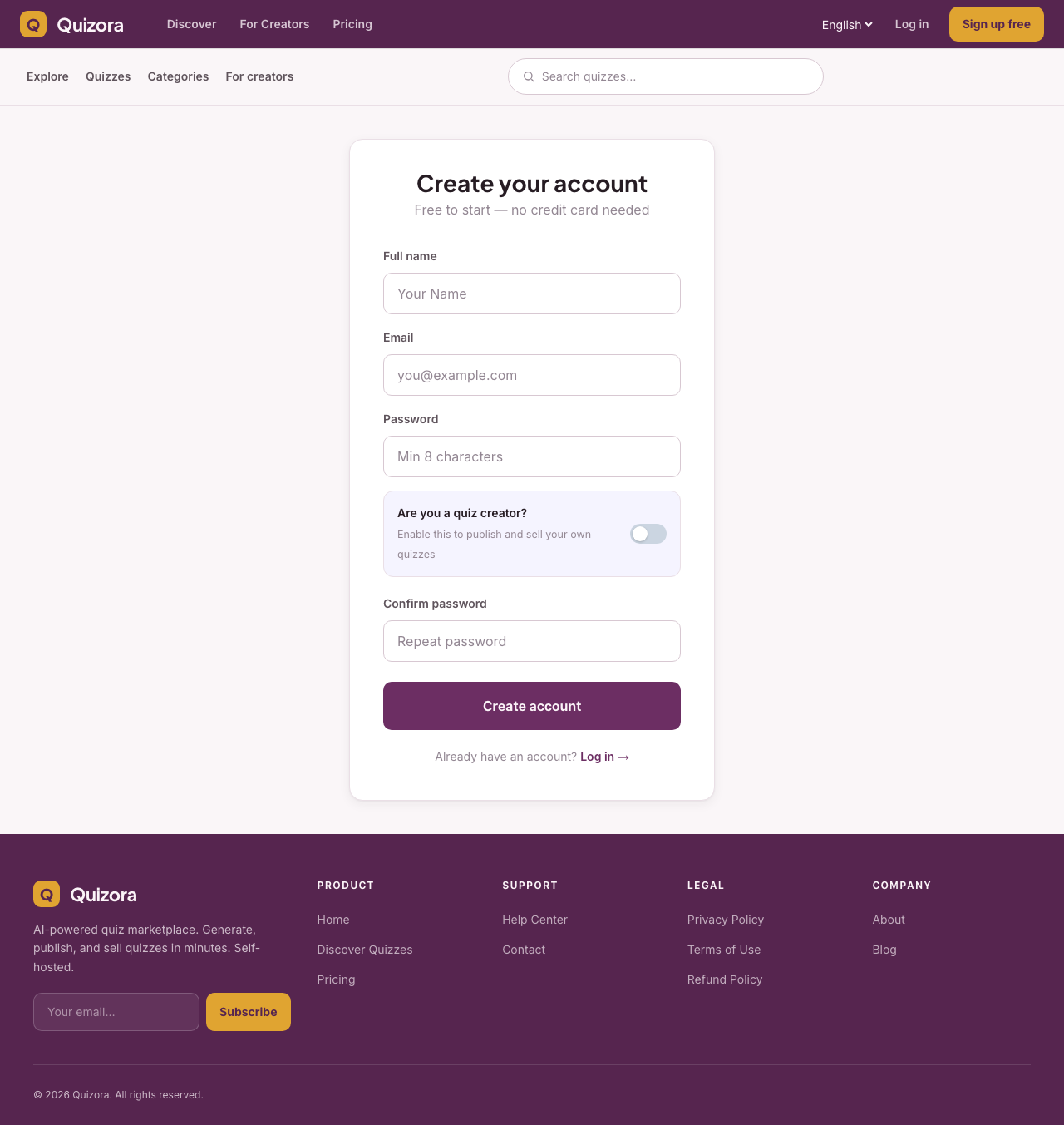 Create Account